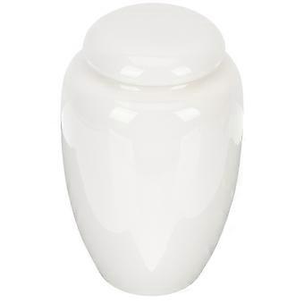 Ceramic Pet Ash Can Small Urn for Storage White Design