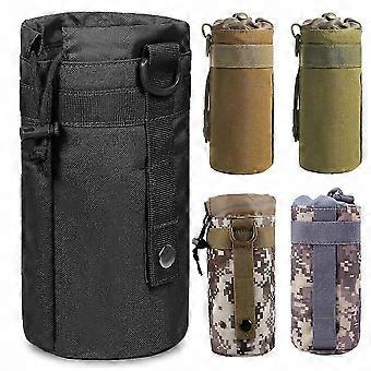Securely store hydration gear with this tactical Molle water bottle pouch, featuring backpack, belt, and vest mounting for camping and hunting.