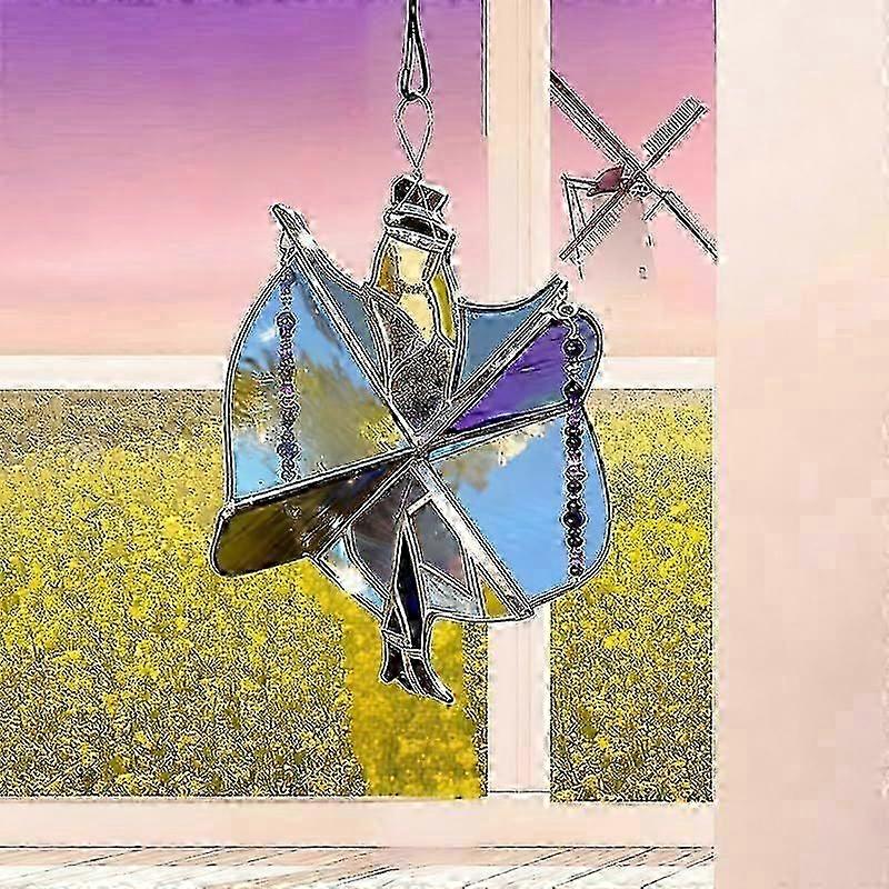 Self-Assemble Stained Glass Wind Spinner