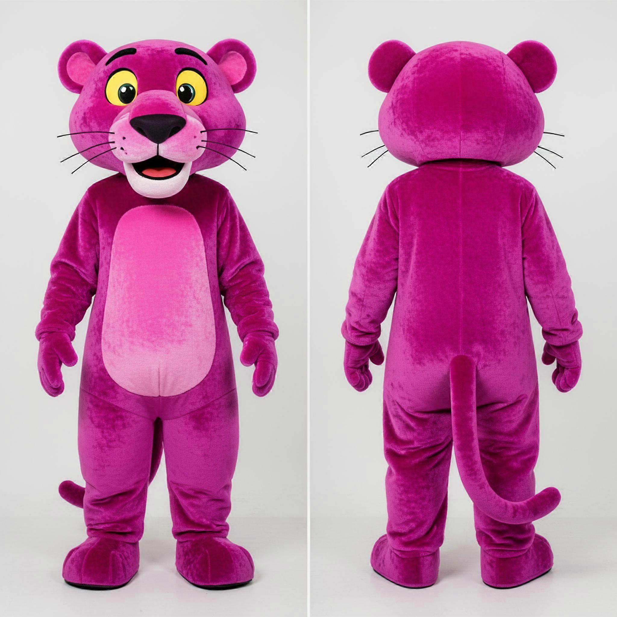MASTICOT Magenta Plush Panther Mascot
