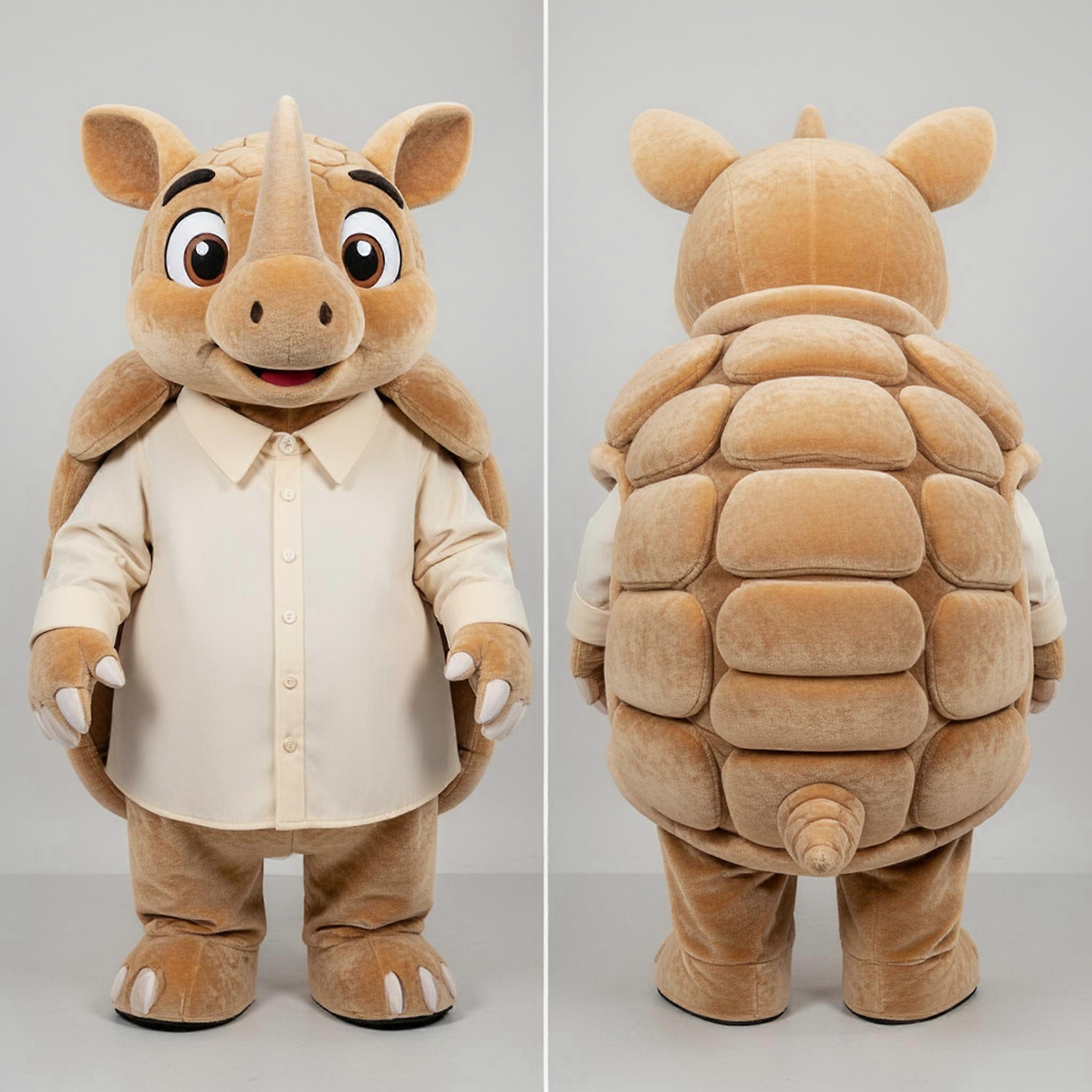 MASTICOT Tan Rounded Shell Glyptodon Mascot