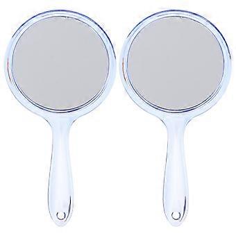 Magnifying Mirror Double Sided Handheld Mirror with Handle 2Pcs for Makeup
