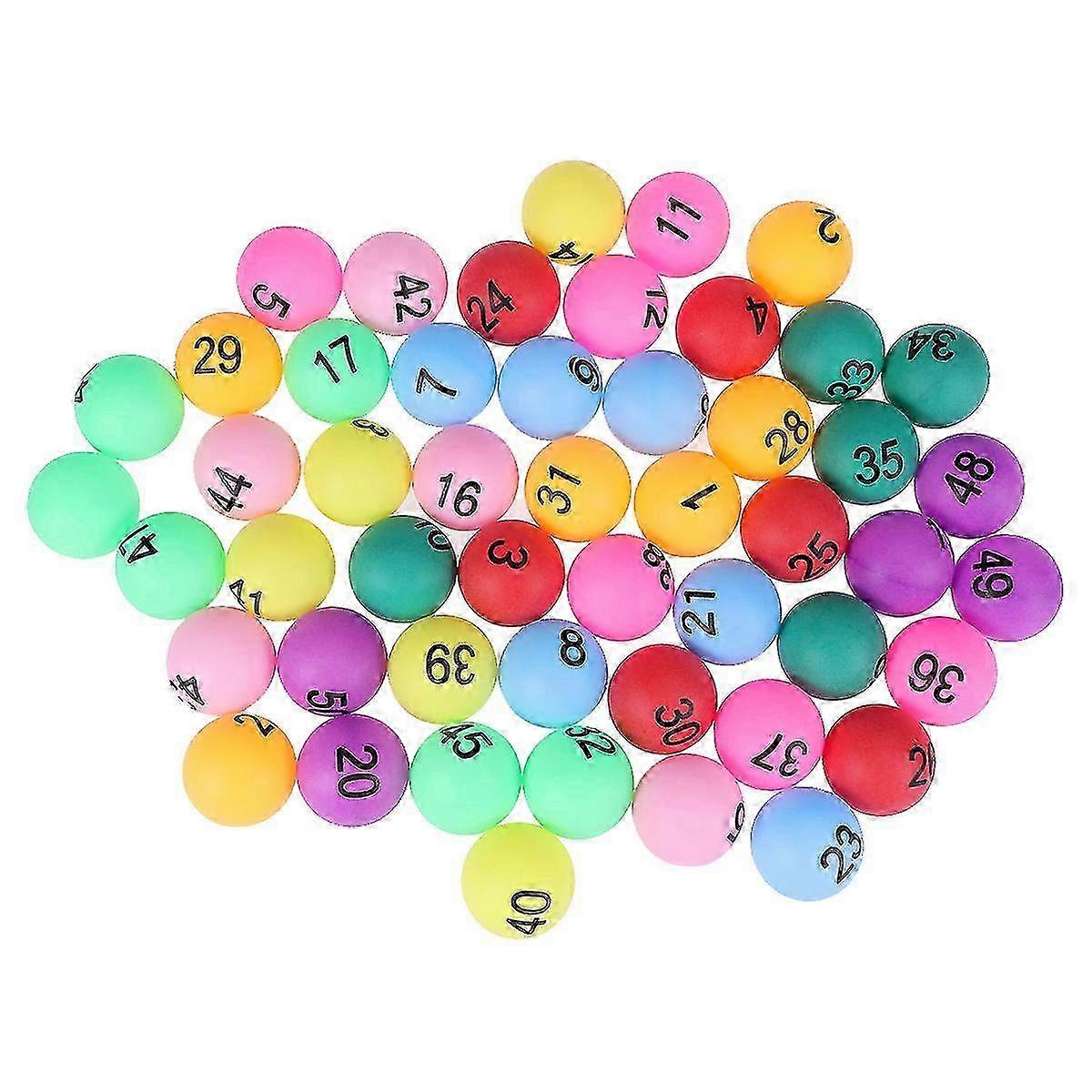 50 Assorted PE Numbered Drawing Balls