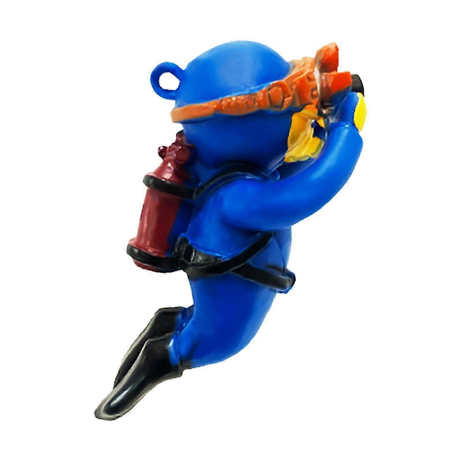 Stylish Floating Blue Diver Figure