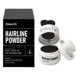 2pcs Hairline Powder, Black, Hair Gap Concealing, Fine Texture, Portable Hairstyle Finishing Powder