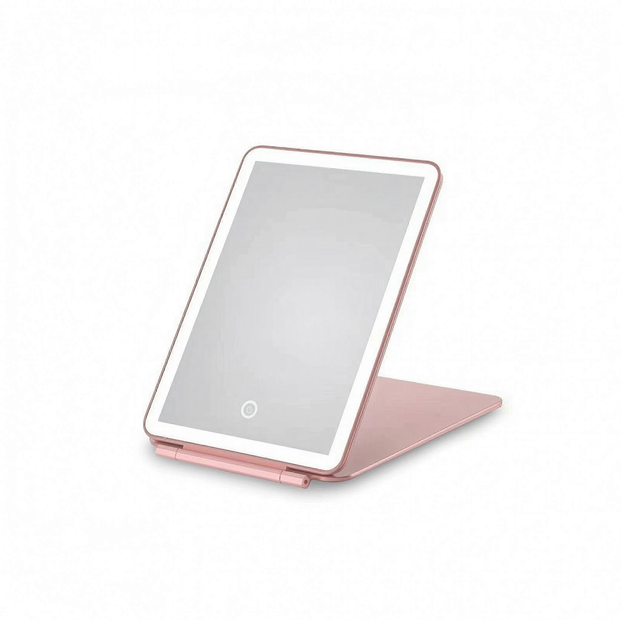 Foldable LED Cosmetic Mirror With Stepless Dimming