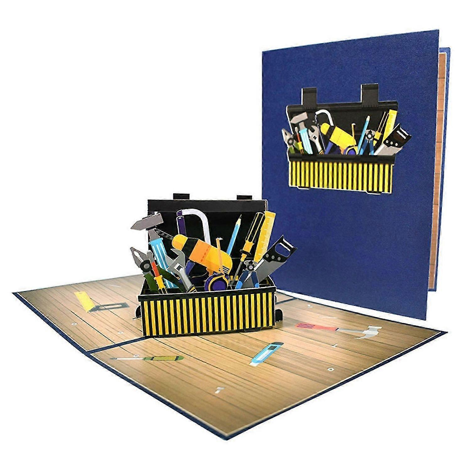 3D Pop-Up Toolbox Greeting Card