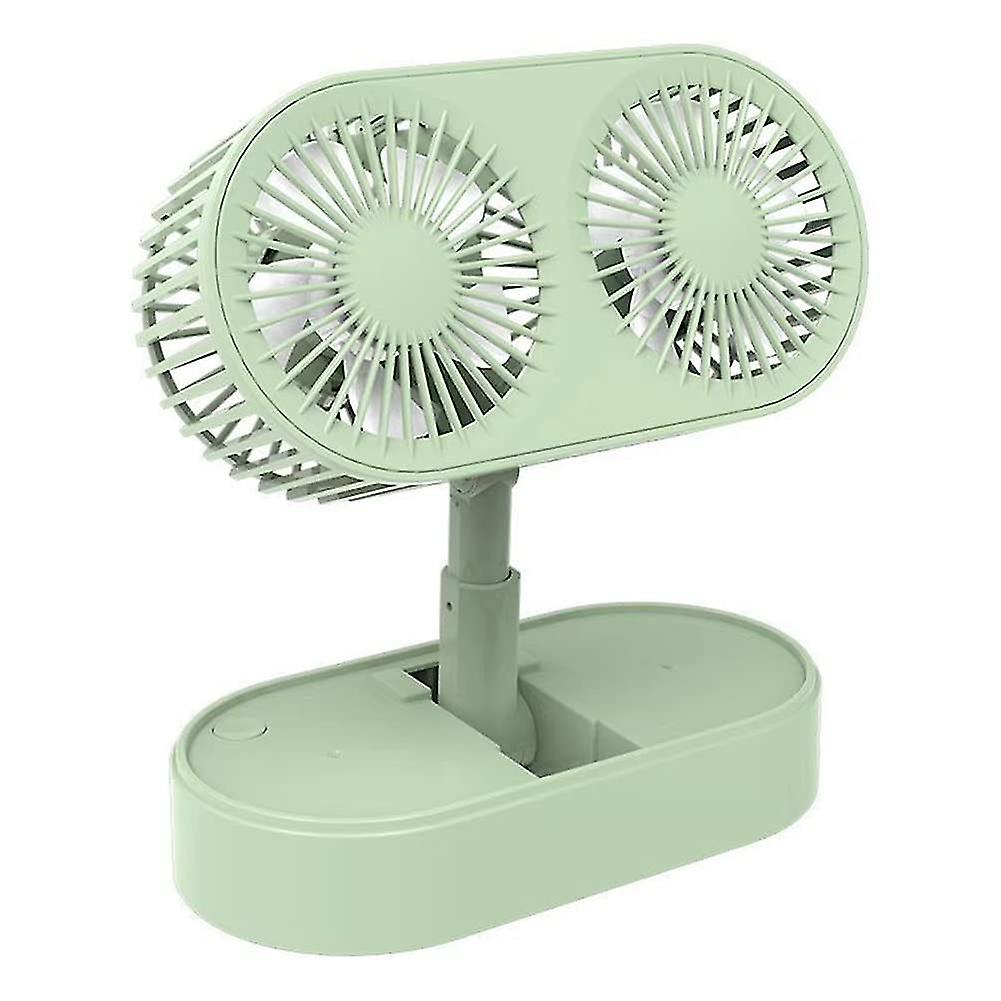 Dual Head Mini Fan Portable Folding Fan