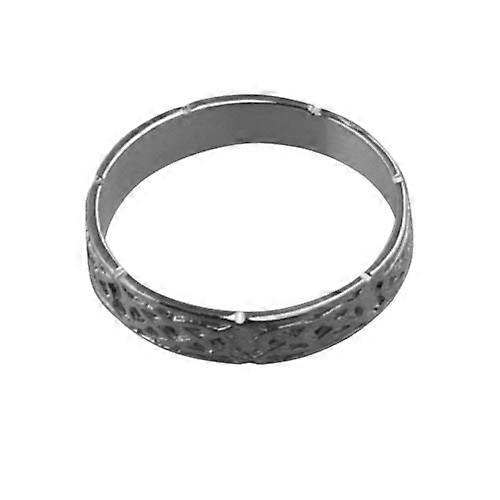 9ct White Gold 4mm Celtic Wedding Ring Size Z