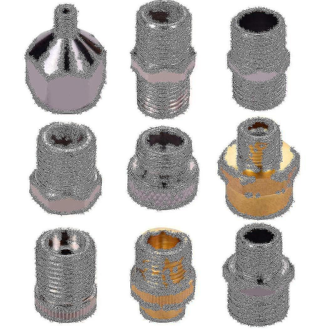 9pcs Universal Airbrush Adaptor Kit Fitting Connector Set
