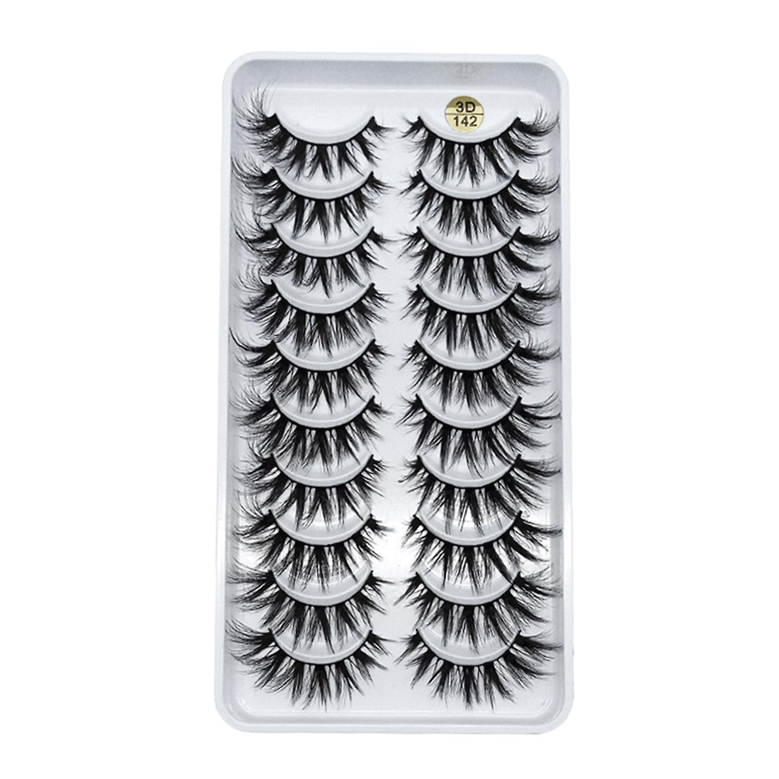 10pairs False Eyelash Natural 3d Fluffy Eyelash Extensions Soft Wispy Eyelashes