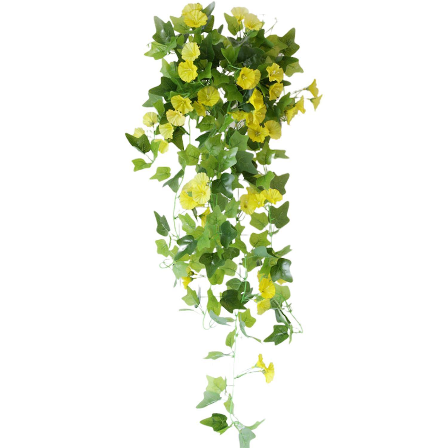 Fake Plant Flower Realistic Vivid Waterproof Hanging Artificial Silk Morning Glory Imitation Flower