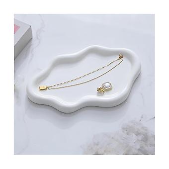 Plateau Bijoux Nuage En Résine PATIKIL - Vide-poche Décoratif Blanc Pour Bijoux, Bonbons, Clés, Bureau