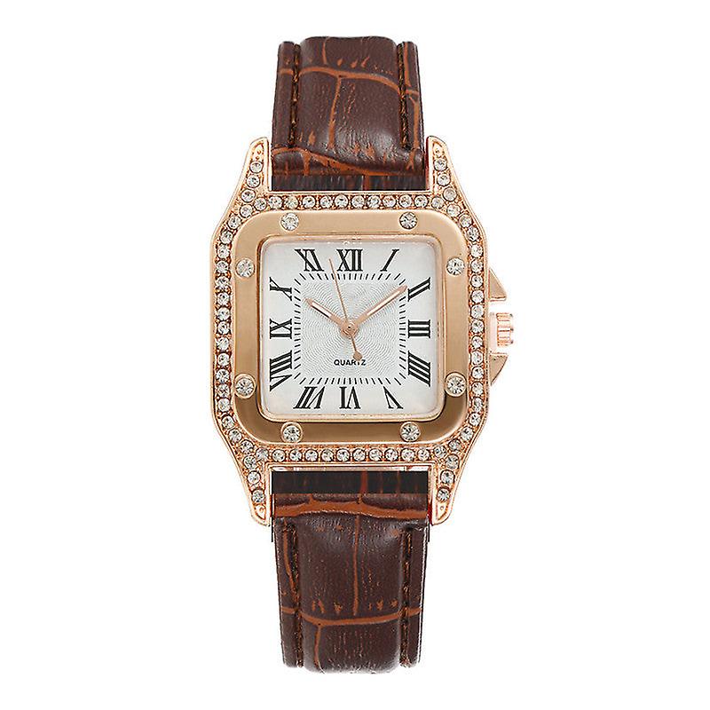 Square Watch Rhinestone Women's Suit