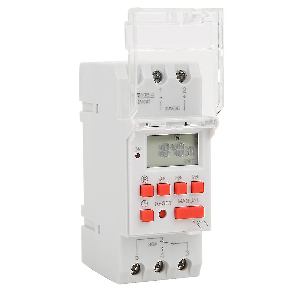 12V DC 30A Weekly Timer Switch with LCD & Countdown Function