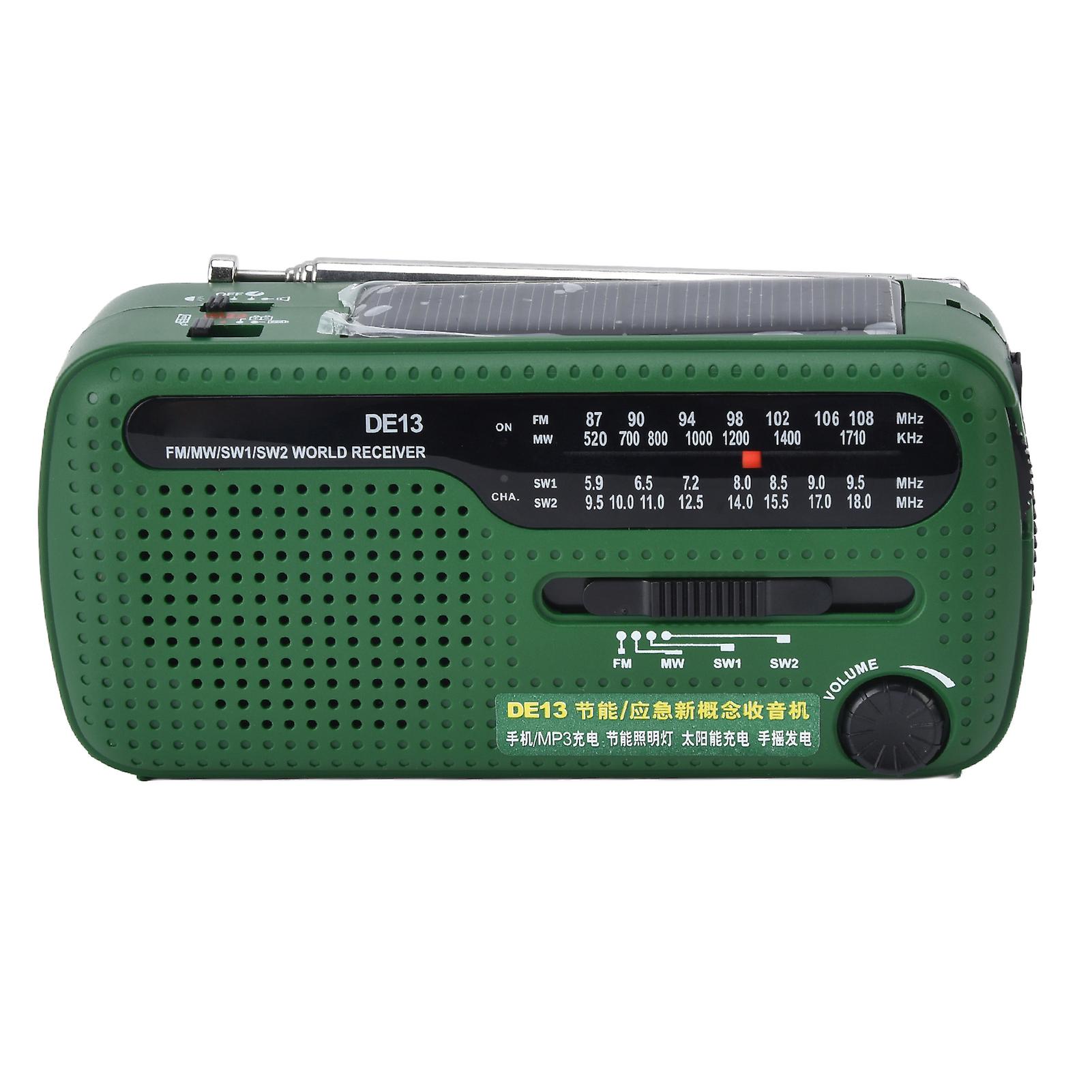 FM Radio High Sensitivity MW SW Good Sound Quality Alarm Function Small Radio Rechargeable for Home Travelling Car