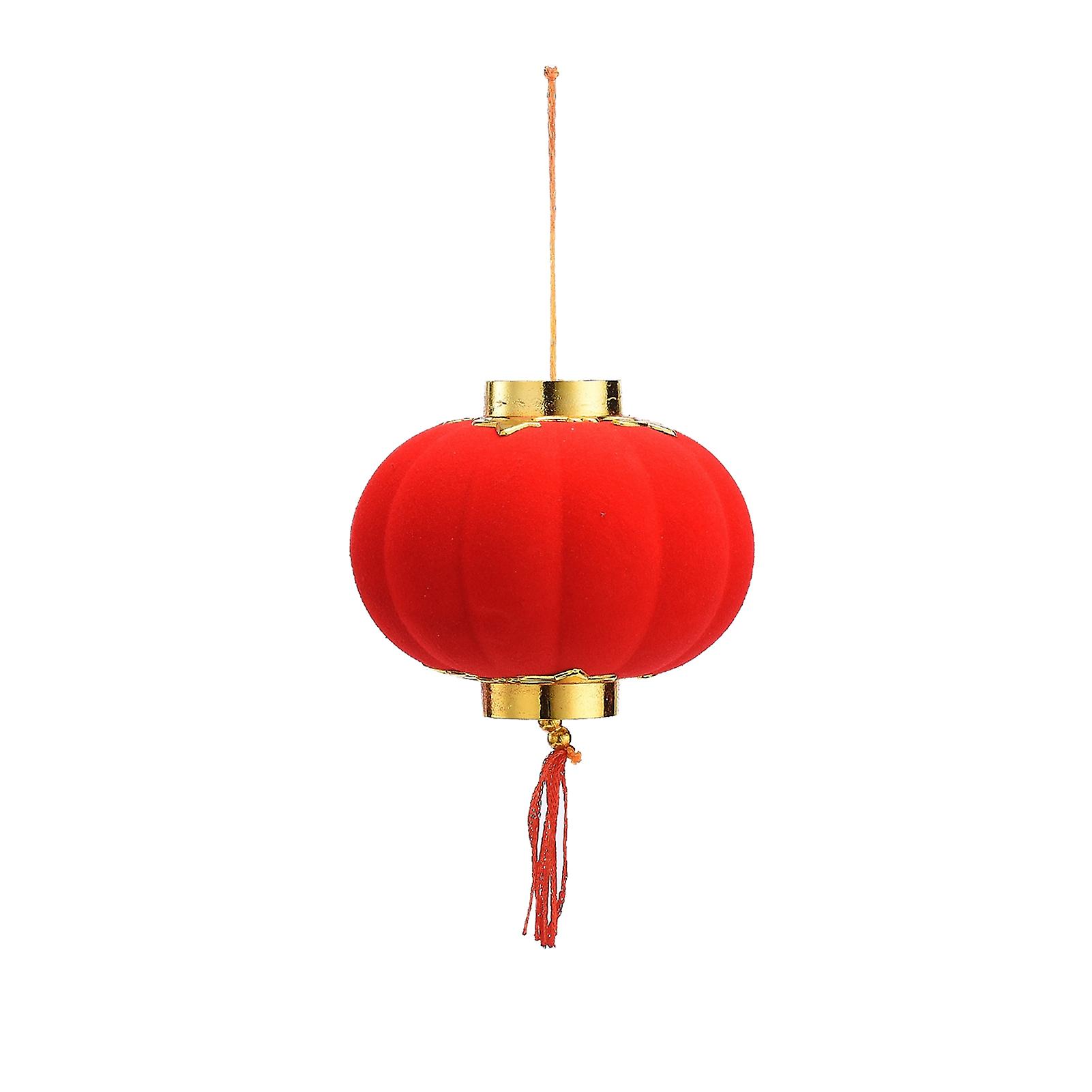 Lanterns Round Small Handcrafted Lantern Decoration for Tent RV Courtyard Terrace Red