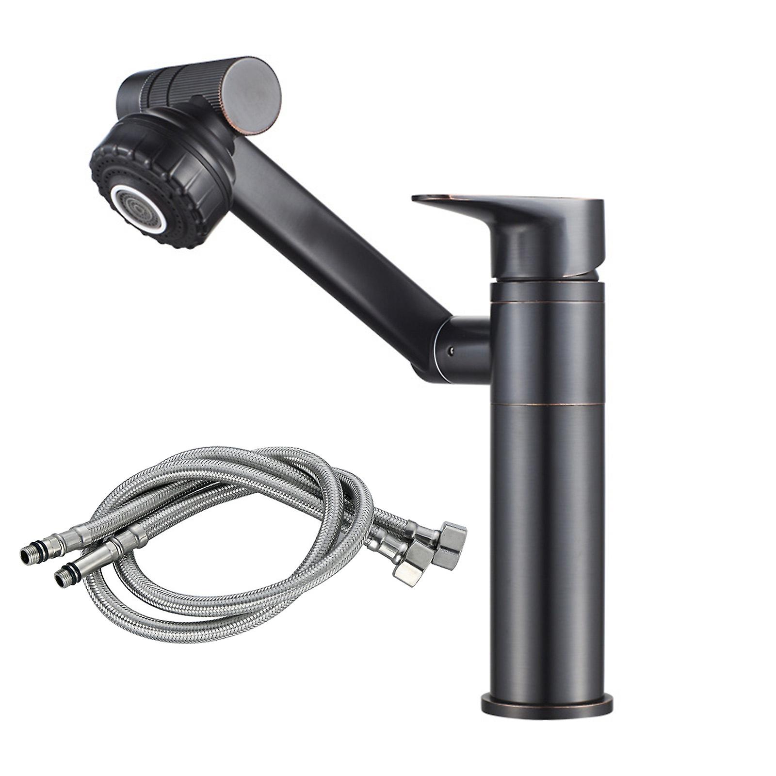 Modern 360 Degree Rotating Single Hole Faucet Multifunctional Hot and Cold Water Faucet Basin Faucet