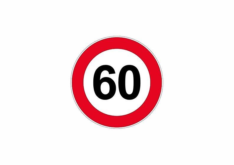 Stick sticker signage plate door speed limit panel 60