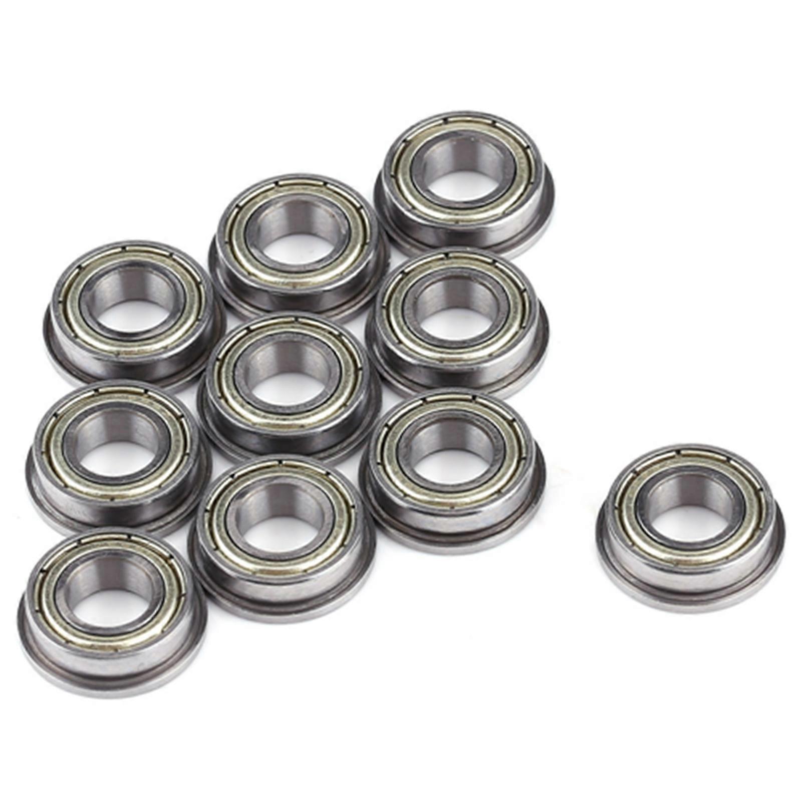 TICFOX 10pcs F688ZZ Metal Steel Double Shielded Flange Ball Bearings 8 * 16 * 5mm For Motor G02O2