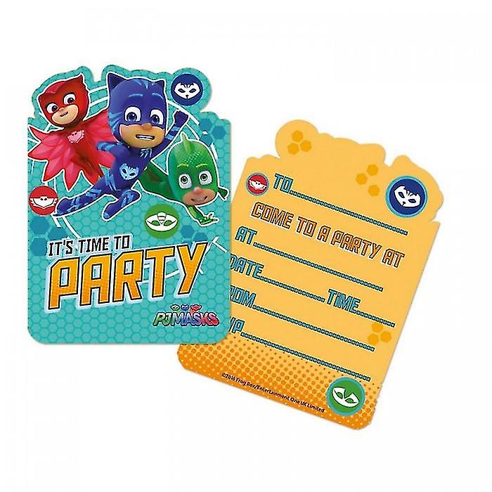 PJ Masks It's Time To Party Invitations (Pack of 6)