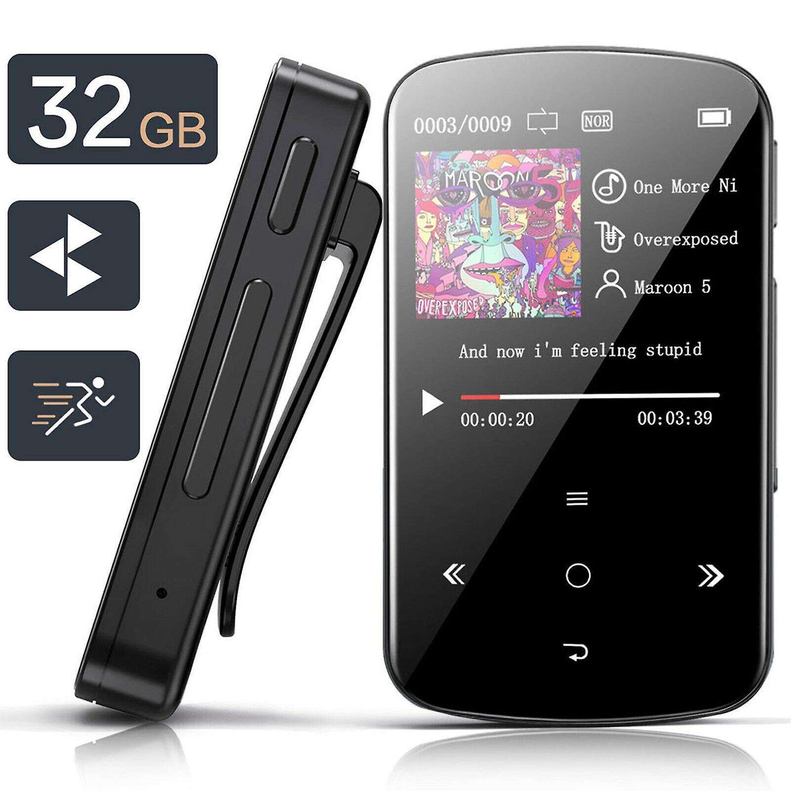 32GB HiFi צליל ללא אובדן Bluetooth נגן MP3 קליפ מוסיקה מקליט קול רדיו FM
