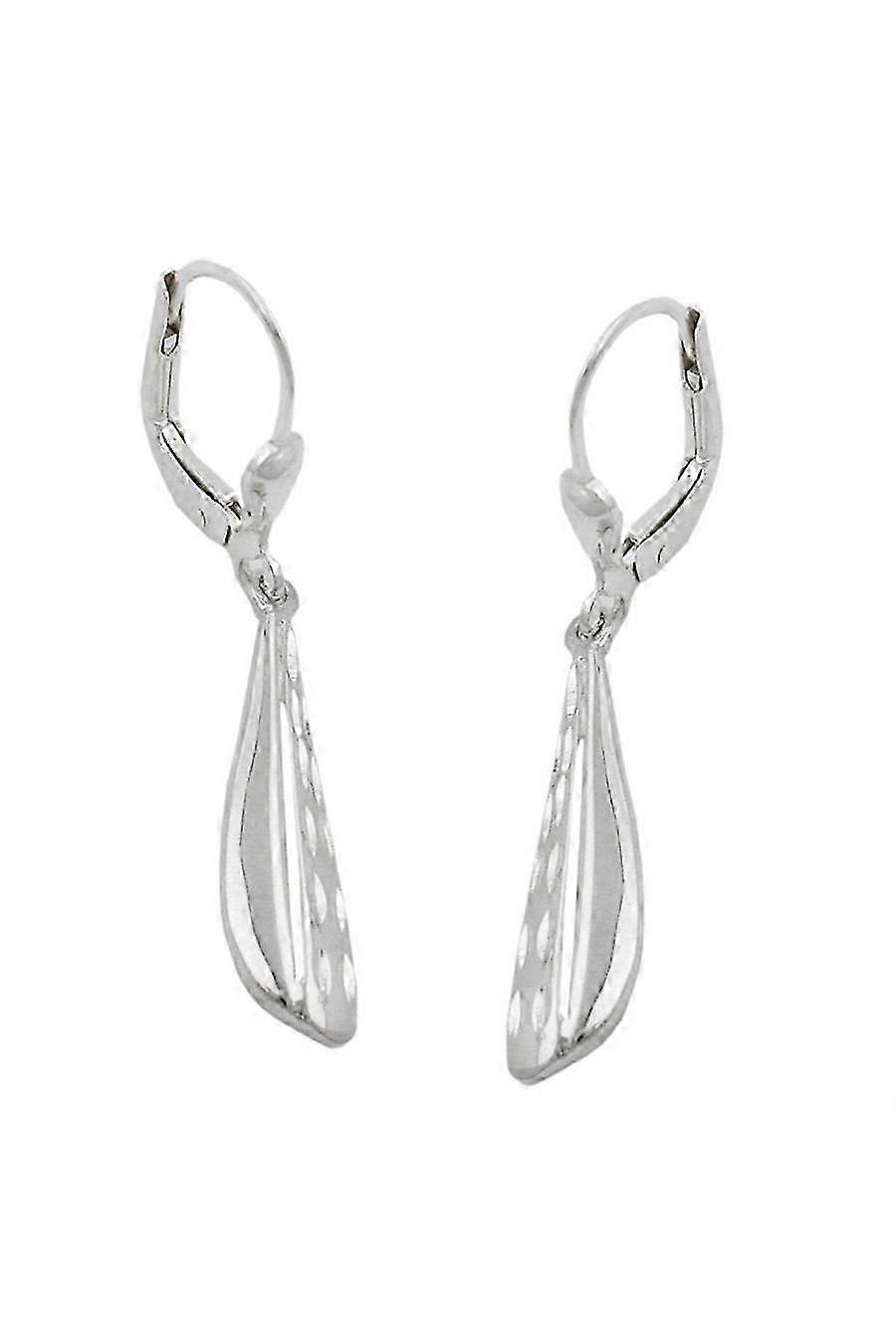 Leverback Earrings Diamond Cut Silver 925 - Gl90537