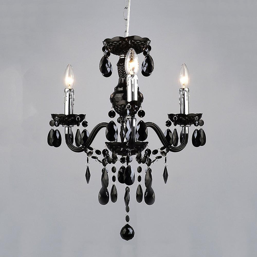 Classic Chandeliers Black 3 Light , E14