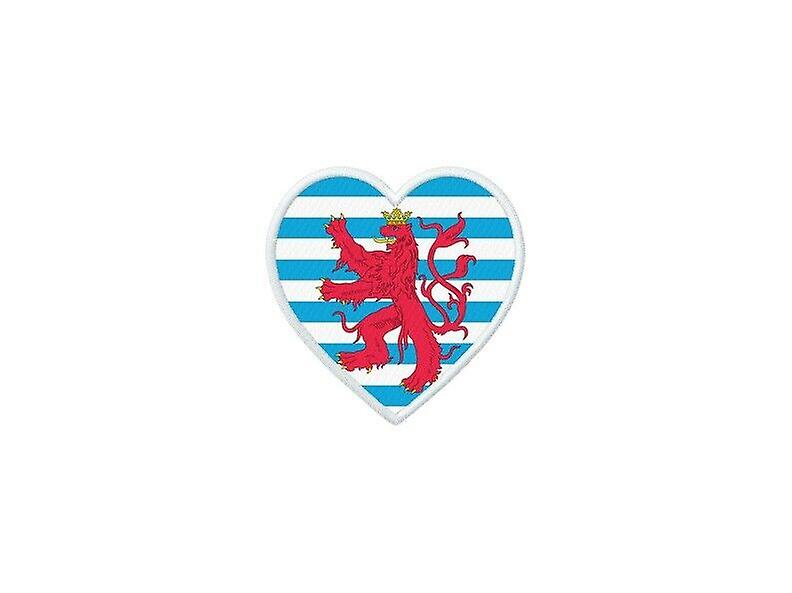 Patch badge ecusson prints thermocollant heart flag L Luxembourg Royal