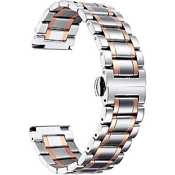 Stainless Steel Watch Bands with Straight &amp; Curved End 5 Color(Gold, Sliver, Black, Rose Gold, Gold-Silver Two Tone)  Size(14mm) Valentine Gifts_H
