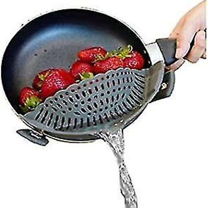 Adjustable Clip-On Silicone Pot and Pasta Strainer