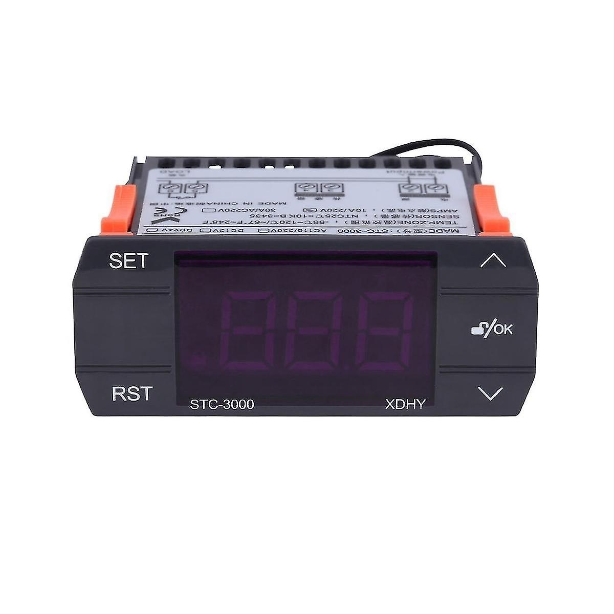 Stc-3000 Digital Temperature Controller Thermostat With Sensor 110-220V 30A