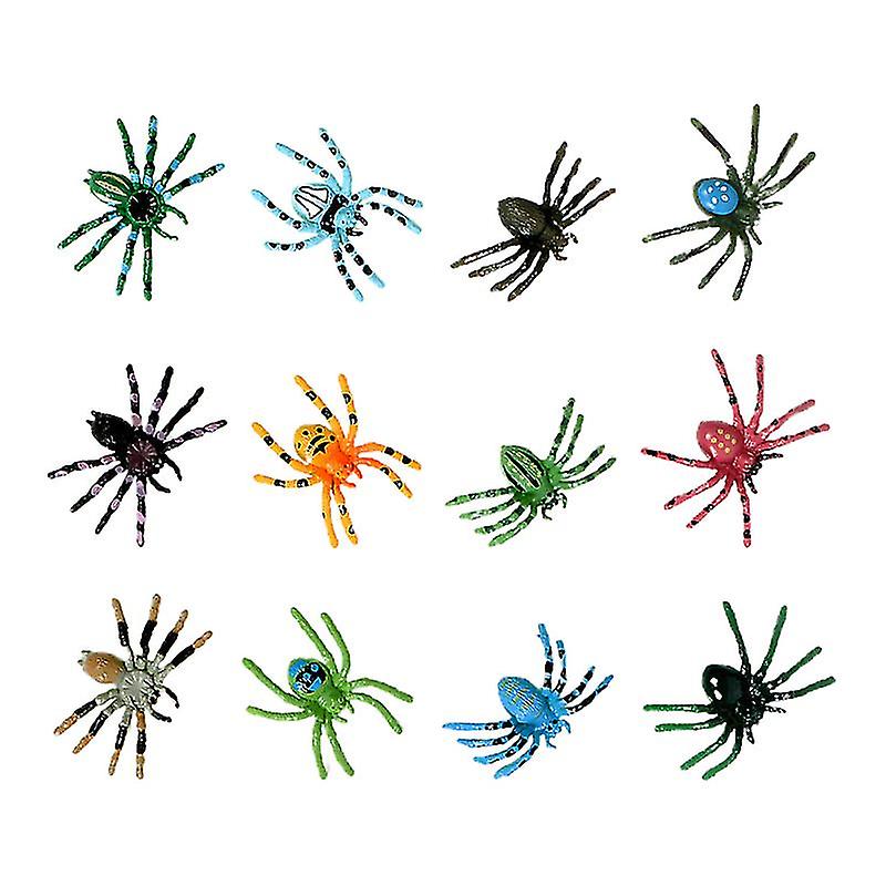 12pcs Realistic Spider Figures