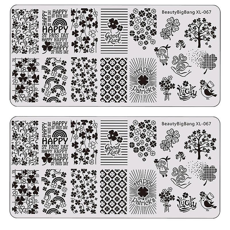 2pcs Nail Art Stencils