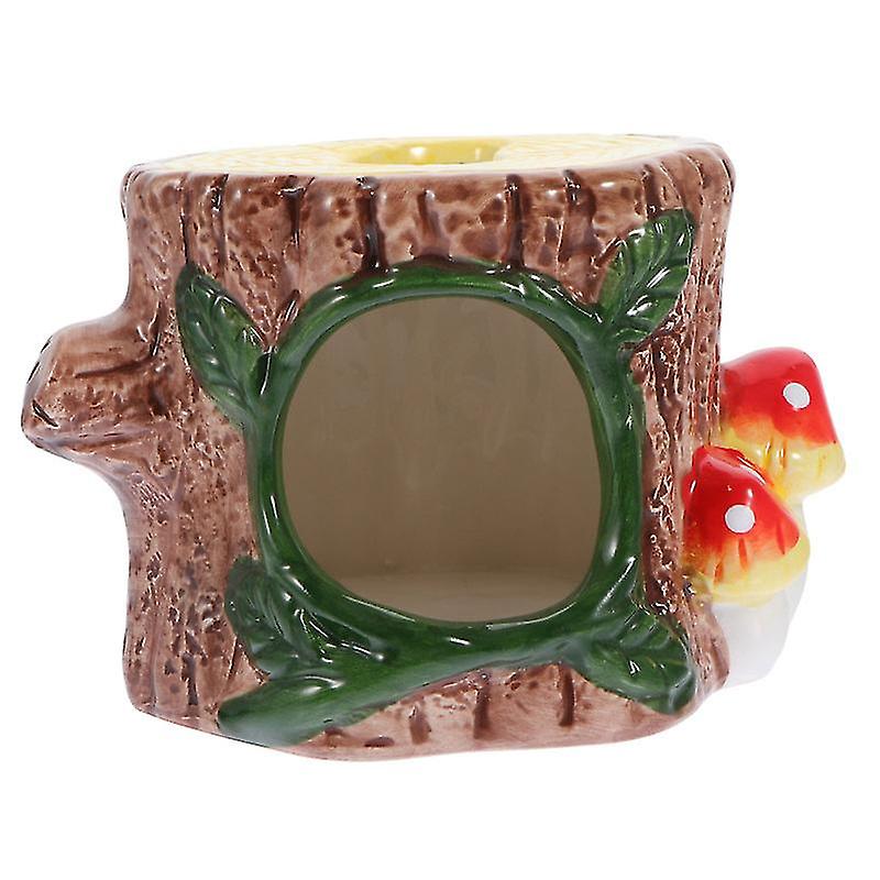 1pcs Stump Model Ceramic Hamster Nest
