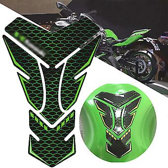 Pro_Bikery Chrome Gold Tribal Tank Pad + 3D Emblems – Fits Ninja ZXR/ZZR (Universal)