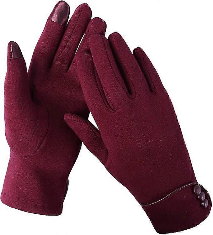 Women's Gloves Winter Touchscreen Warm Thick Touchscreen Winter Women's Warm Solid Color Gloves