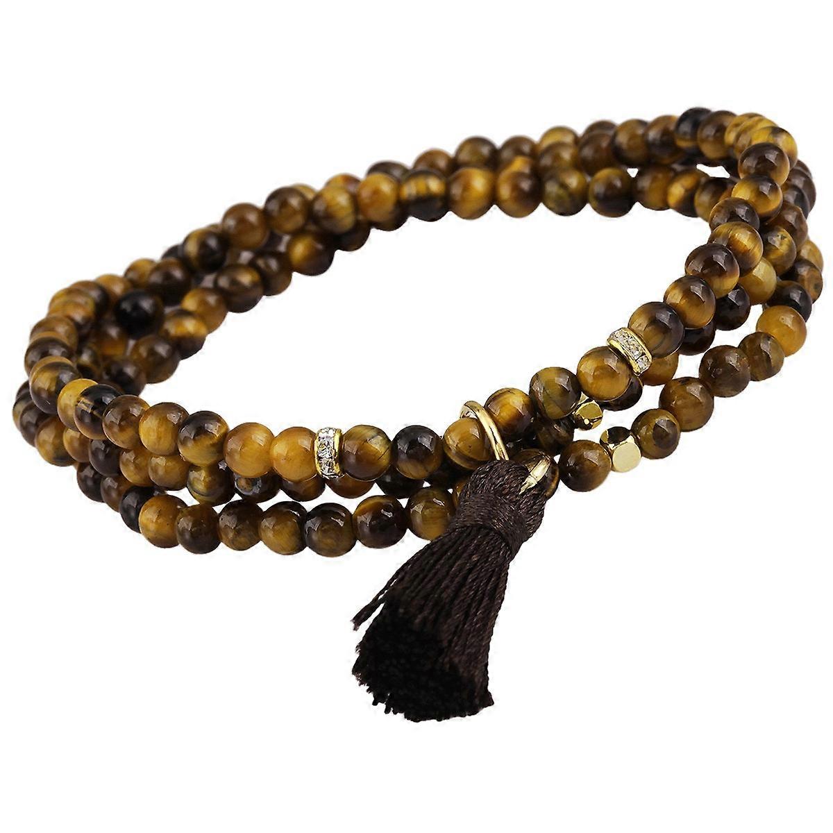 Bracelet-TigerEyeGlamour-TripleWrap-ElegantDangle