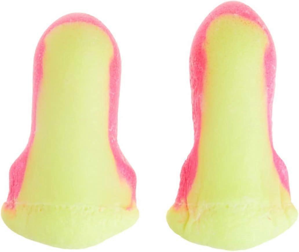 High Visibility Disposable Foam Earplugs, Pink/Yellow 50pcs
