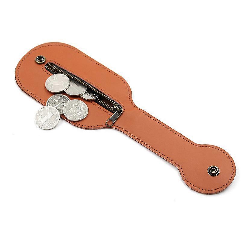 Leather Racket Snap Belt Mini Coin Wallet