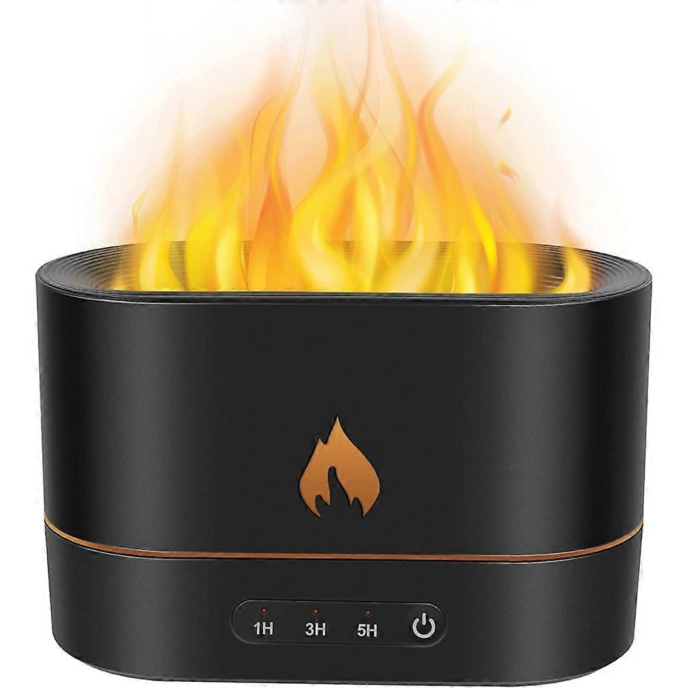 Aroma Diffuser mit Flammen Effekt Licht, Teklemon 250ml therische le Diffuser Luftbefeuchter Humidifier mit 3 Timer und Einstellbarer Helligkeit, Elek