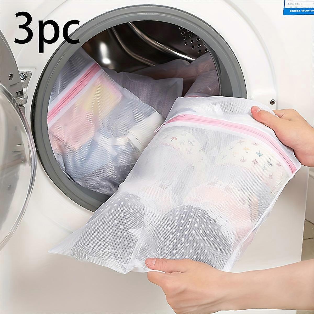 3-Piece Mesh Laundry Bag Set - Gentle Protection for Delicates, Soft Breathable Material, Convenient Storage, Washing Machine Safe - Small, Medium, an