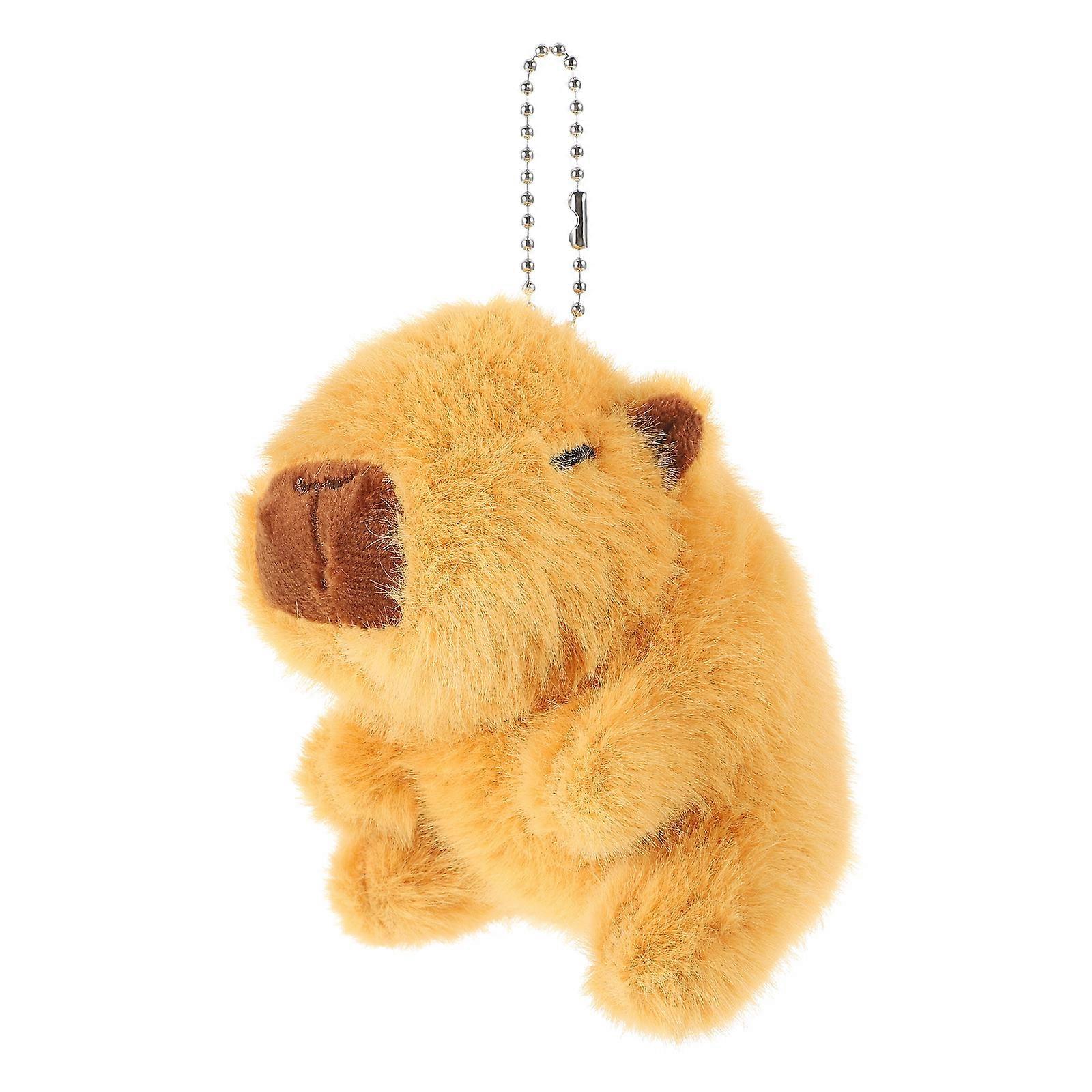 Plush Capybara Ornament Stuffed Capybara Pendant Plush Key Chain Backpack Hanging Capybara Charm