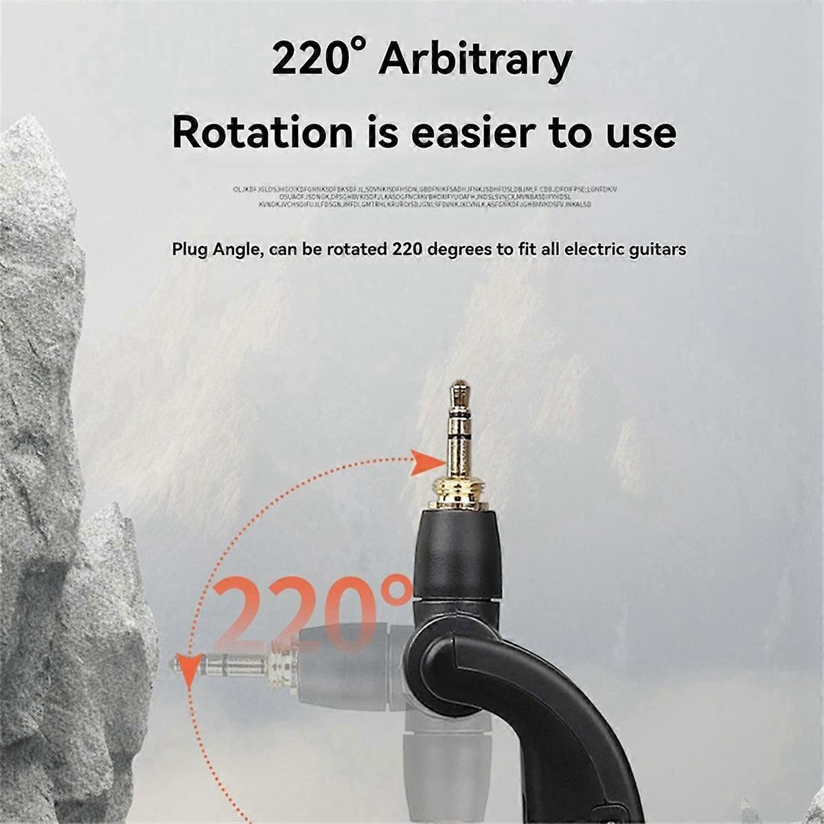 Trådløst gitarsystem Audio Digital gitarsender/mottaker Innebygd oppladbart batteri for elektrisk gitar/bass