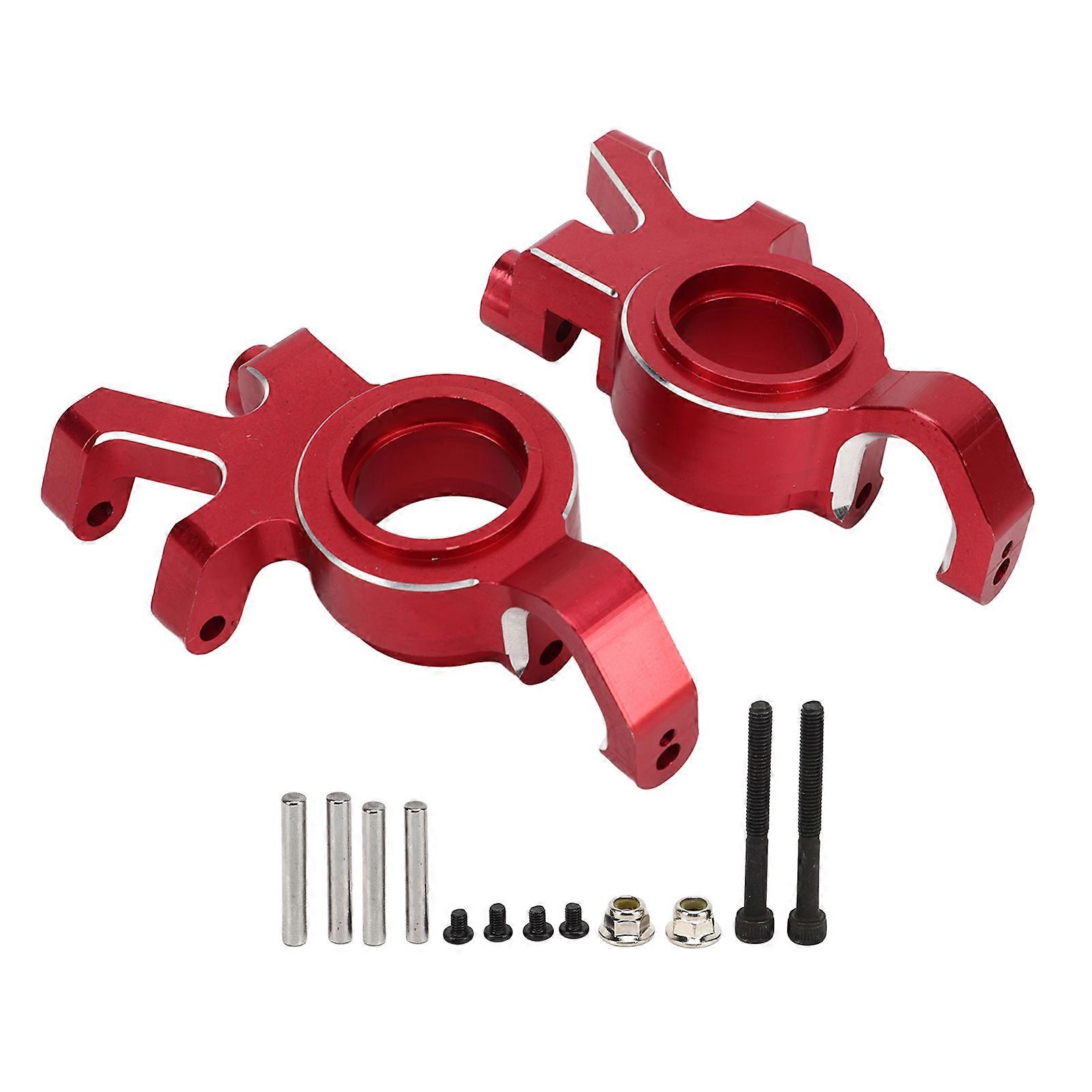 1 Pair Rc Front Steering Block Cnc Aluminum Alloy Front Axle Steering Cup Replacement For Traxxas 1/5 Rc Car Red
