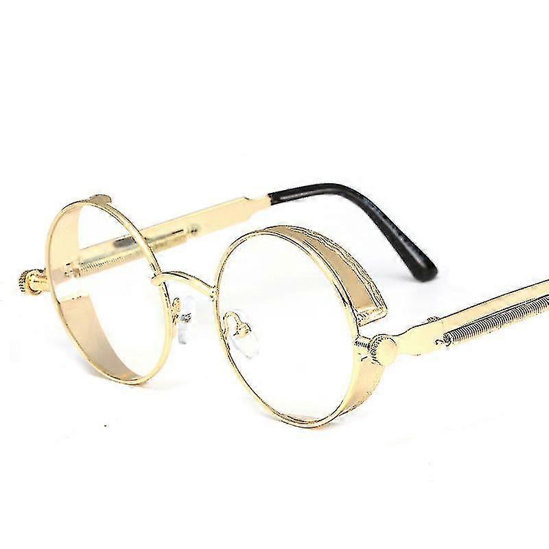 Güneş Gözlüğü Punk Güneş Gözlüğü Yuvarlak Çerçeve Gözlükleri Bacak Rative Güneş Gözlüğü Trendy Kişilik Gözlükleri