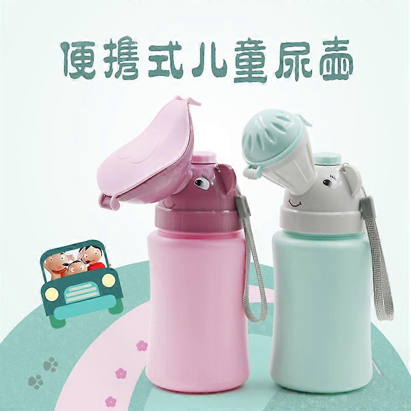 Travel Potty Portable Elephant Leak-proof Urinal Emergency Toilet Urinal Bottle Suitable for Baby Boy Potty (blue)Pink