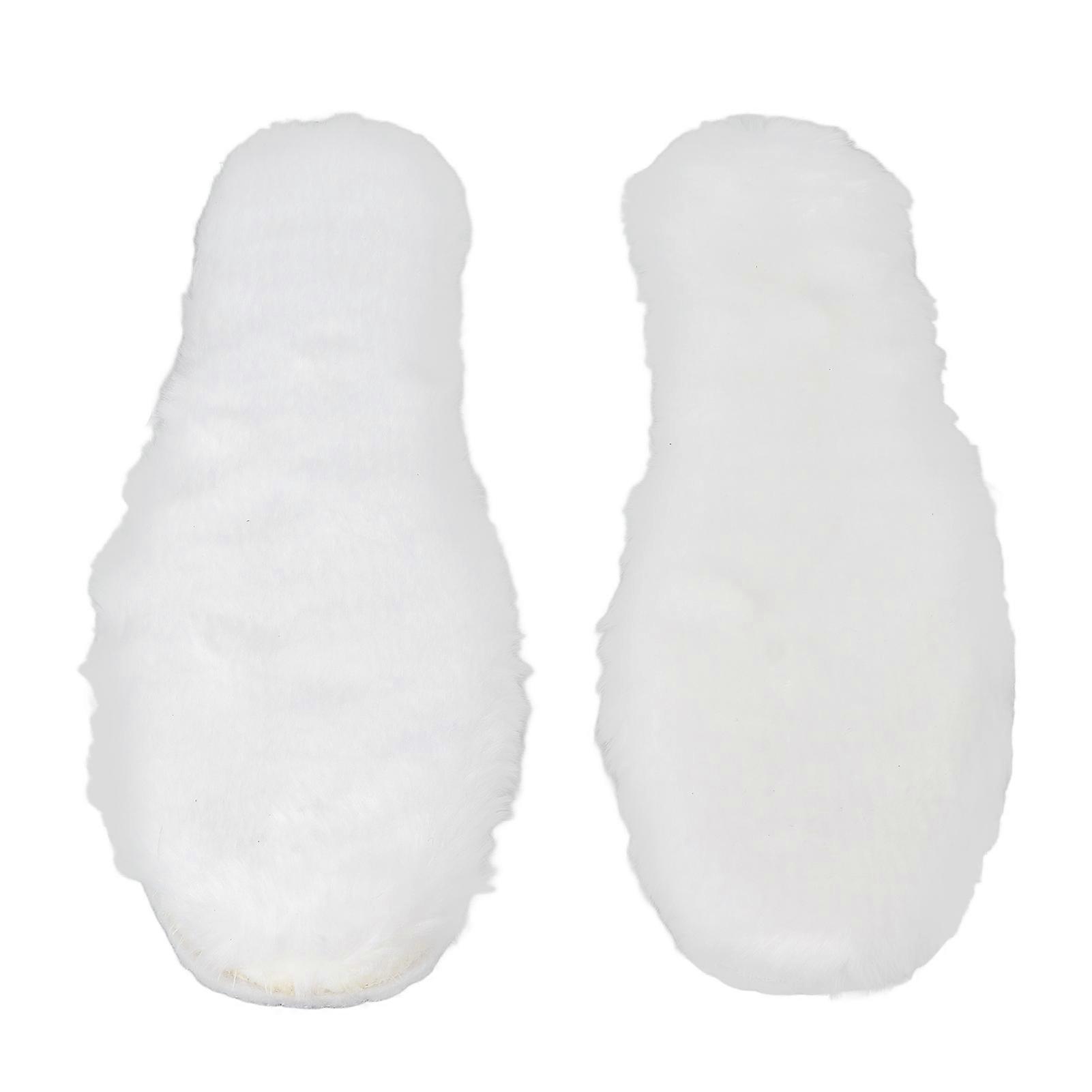 Soft White Plush Insoles for Warmth Thick Shoe Pad Inserts for Rain Boots Snow Boots and Running Shoes