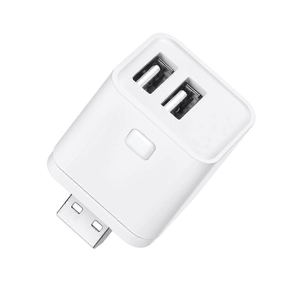 Tuya Zigbee Micro-USB-adapterbryter 2 Gang Mini USB-strømadapter APP Stemmekontroll for Alexa