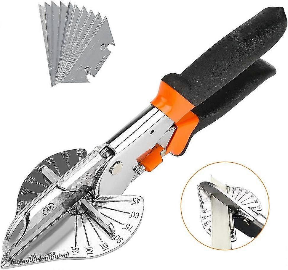 Multi-Angle Miter Shears, Versatile Trough Shears Hand Tools 45 degrees to 135 degrees